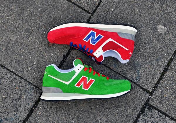 New balance 574 grün rot online